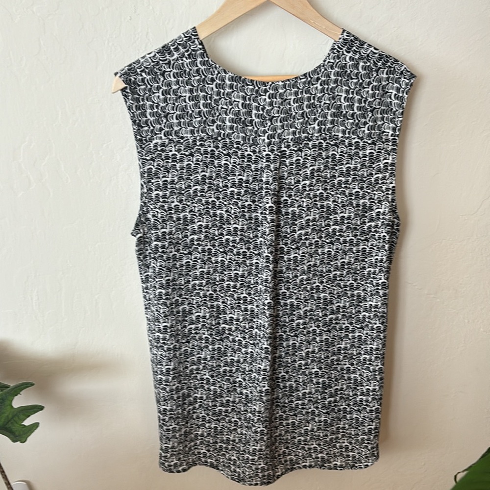 Halogen Black White Polyester Top - image 3